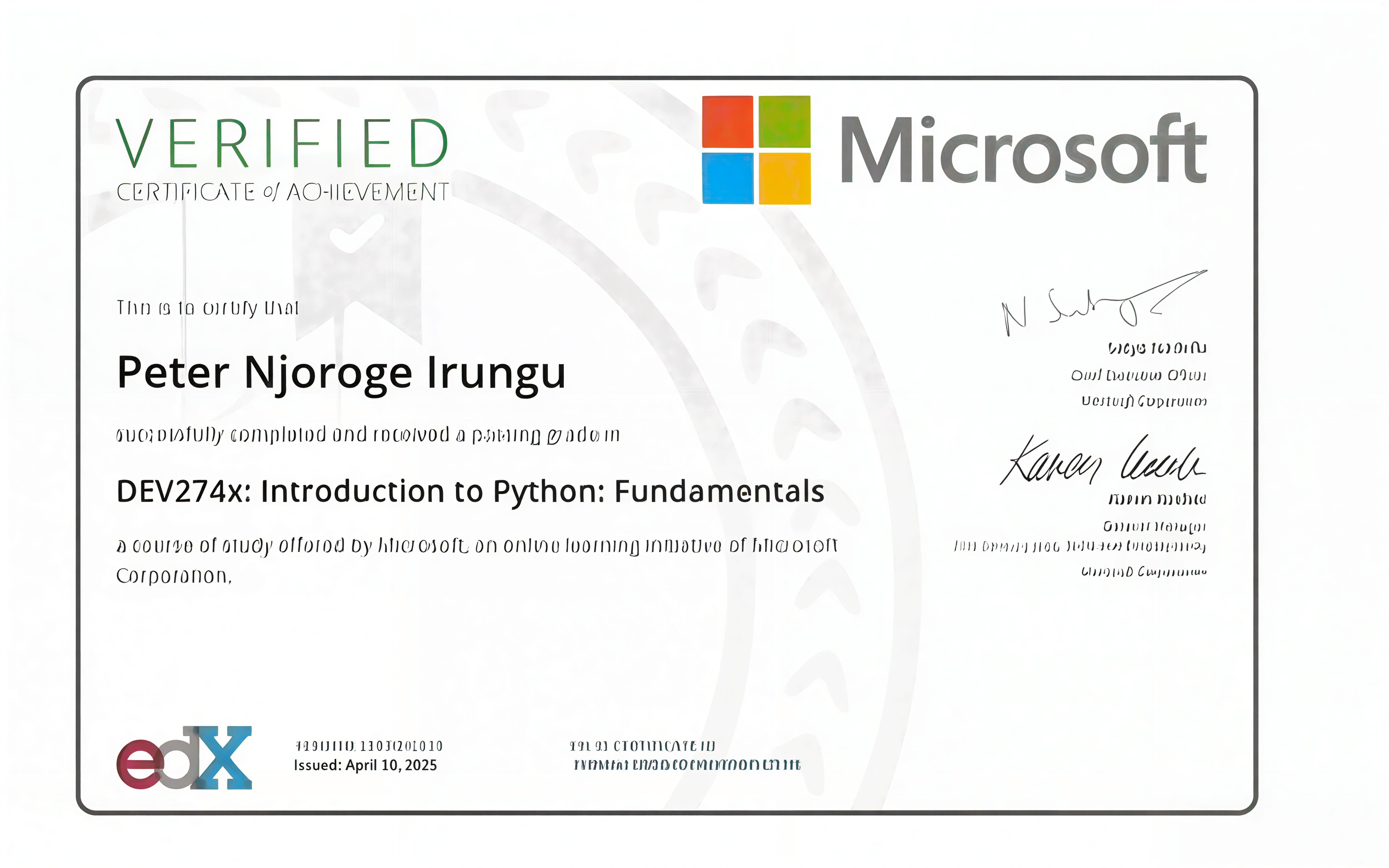 DEV274X: Introduction to Python